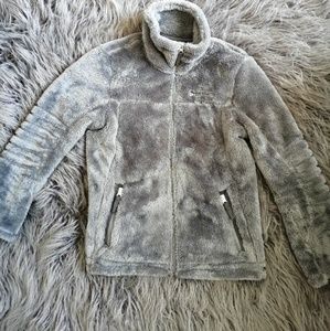 Fluffy hoodie zip up